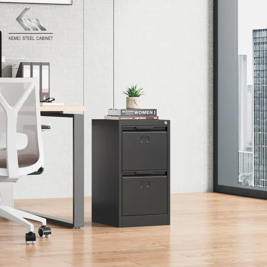 Wholesale Steel 2 Drawer Cabinet Office Furniture Vertical A4 File Storage Cabinet Near Desk