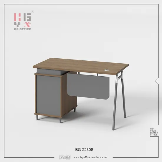 Compact Home Office Table Furniture Wooden Study Staff Desk Office Furniture Complete with Steel Legs