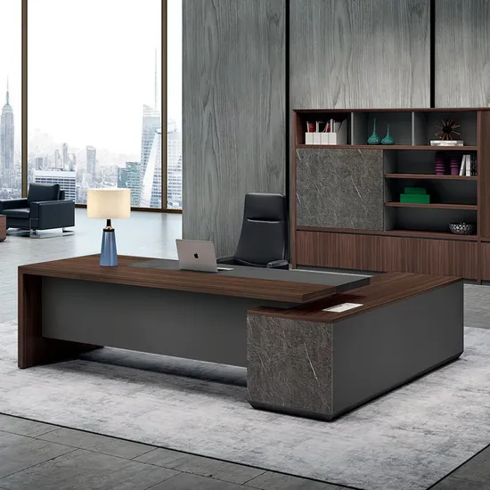 New Design Classic Modern Luxury Wooden Melamine Working Office Furniture L Shape Director Manager CEO Executive Office Desk