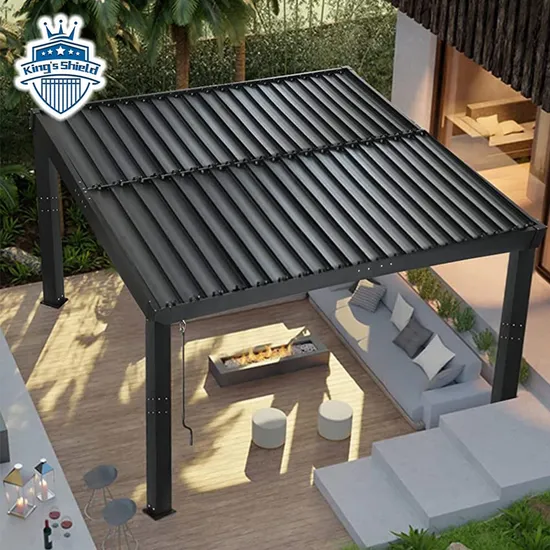 Customized Garden Canopy Awning Gazebo Bioclimatic Outdoor Louvered Aluminum Pergola