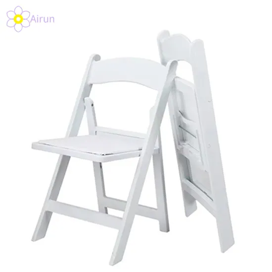 Outdoor White Wedding Party Event Banquet Resin Plastic Folding Padded Wimbledon Garden Chair