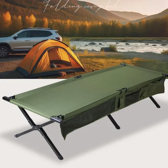 Aluminum Folding Cot Camping Cot Folding Bed, Camping Bed Military Bed