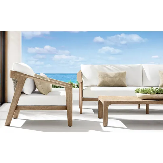 Teak Garden Patio Couch Outdoor Wood Leisure Design Set Garden Sofa