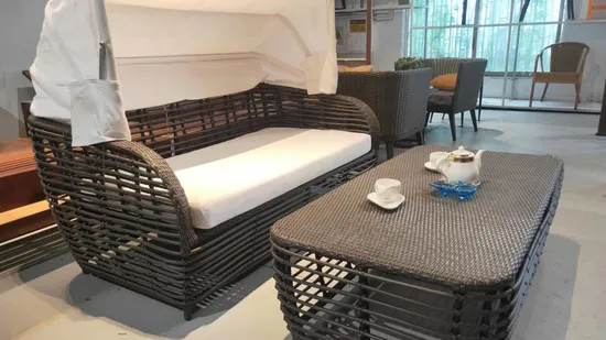 Modern Patio Garden Hotel Rattan Outdoor Furniture Swimming Pool Wicker Sofa Rattan Lounger Chair Aluminum Rattan Furniture