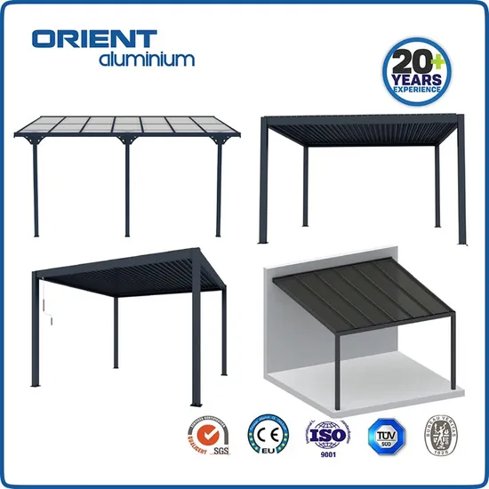 Aluminium Waterproof Louvered Pergola for Outdoor Aluminum Garden Pergola