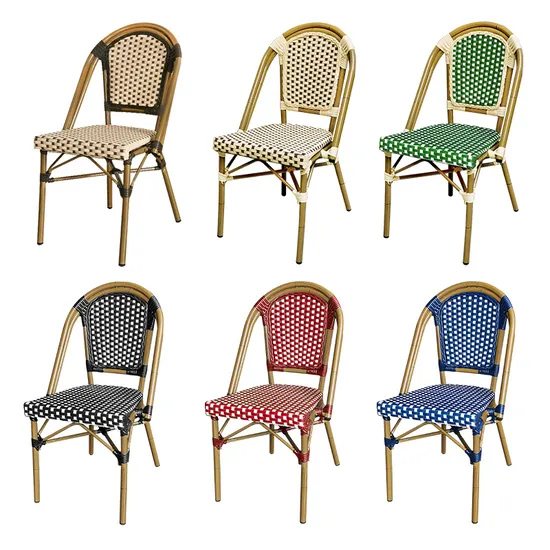Restaurant Garden Chair Aluminum Outdoor Furniture Rattan Chair