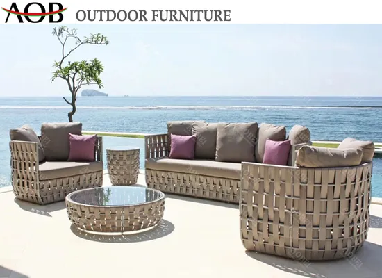 Outdoor Commercial Patio Home Apartment Restaurant Garden Rattan Wicker Living Sofa Set Furniture