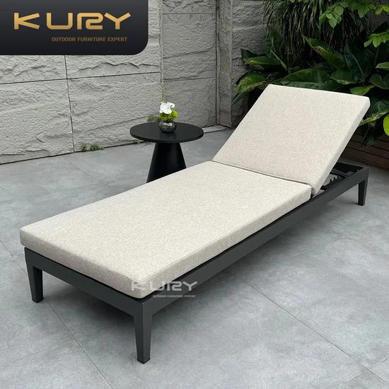 Aluminum Patio Pool Chaise Furniture Garden Outdoor Sunbed Recliner Lounge Beach Chair Sun Lounger