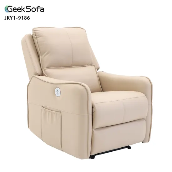 Geeksofa Factory Wholesale Lazy Boy Modern Microfiber Fabric Power Electric Recliner Chair with Massage and Heat for Living Room Furniture