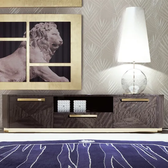 Wooden Italian TV Stand Design & Cable Management, China-Made Furniture