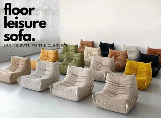 Nova Leisure Linen Fabric Popular Sofa Set Hotel Apartment Modular Living Room Furniture Floor Lazy Lounge Chair Relax Leather Togo Sofas