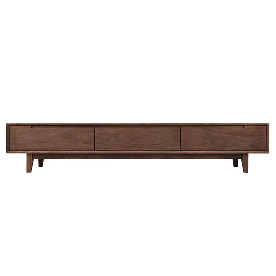 Solid Wood Customized Furniture North American Black Walnut TV Cabinet