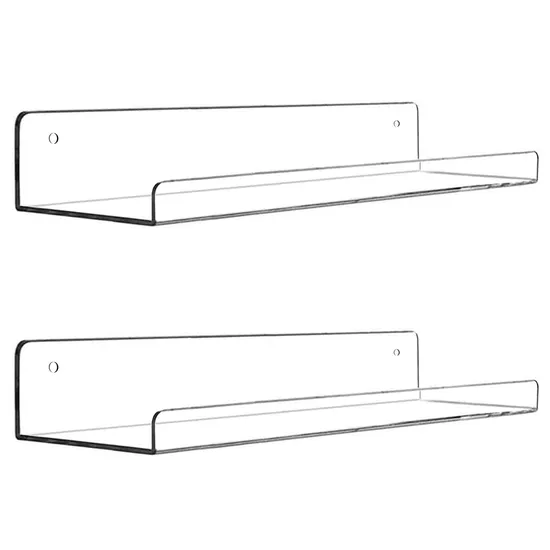 Clear Acrylic Floating Shelf for Bathroom and Home Decor