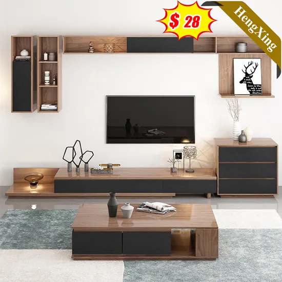 New Living Room Furniture Set Modern TV Stand Coffee Center Table Cheap TV Cabinet for Sale