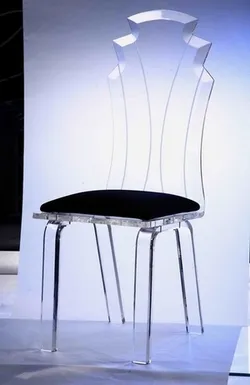 Acrylic Wedding Events Dining Chair with LED Light Box