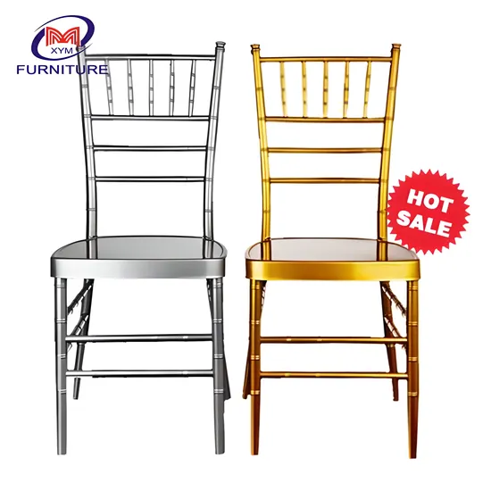 Stacking Aluminum Metal Hotel Restaurant Dining Tiffany Wedding Chiavari Chair Basic Customization