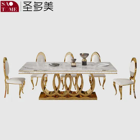 Stylish Stainless Steel Dining Table with Contemporary Design