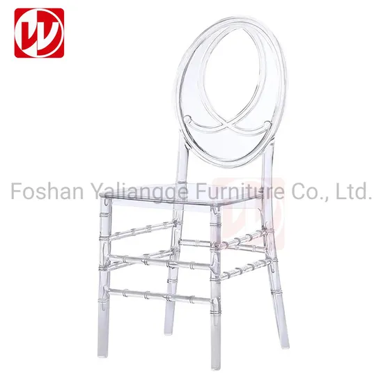 Cheap Foshan Factory Price Enough Stock Clear Crystal Phoenix Resin Wedding Chair