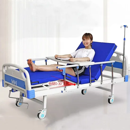 2 Crank Hospital Bed 2 Functional Hospital Beds and Clinic Equipment Manual Bed Adjustable Function Medical Bed Hospital Bed for Patients