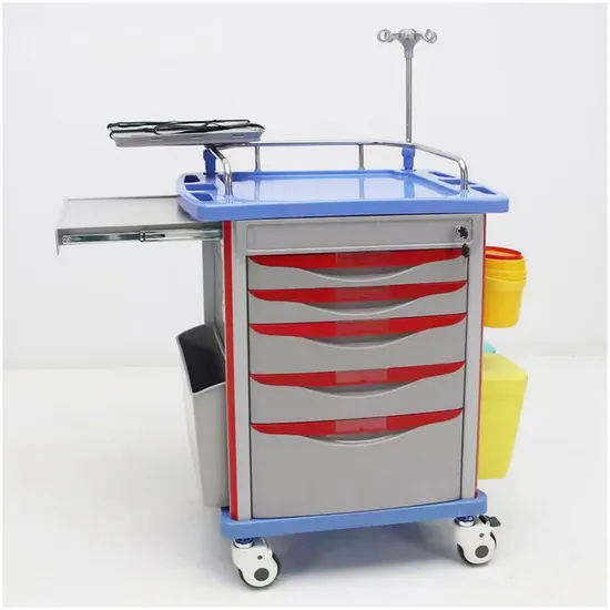 Medical Hospital Furniture Usage ABS Emergency Medical Medicine Trolley Cart