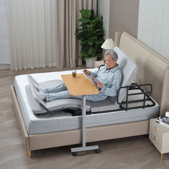 Home Hospital Furniture Bedpan Auxiliary Electric Adjustable Bed for Elderly and Disabled