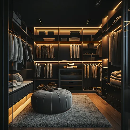 SWETE Modern Open Wooden Bedroom Cloakroom Wardrobe Walk-in Closet