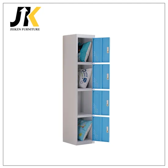 Blue Metal Wardrobe 4 Small Door Gym Clothing Storage Locker