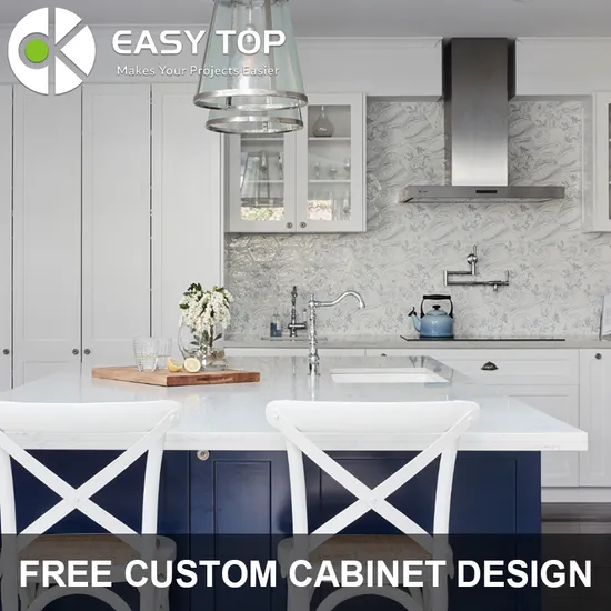 Factory Price Fashionable PVC Quartz Stone Cupboard White Shaker Kitchen Cabinets