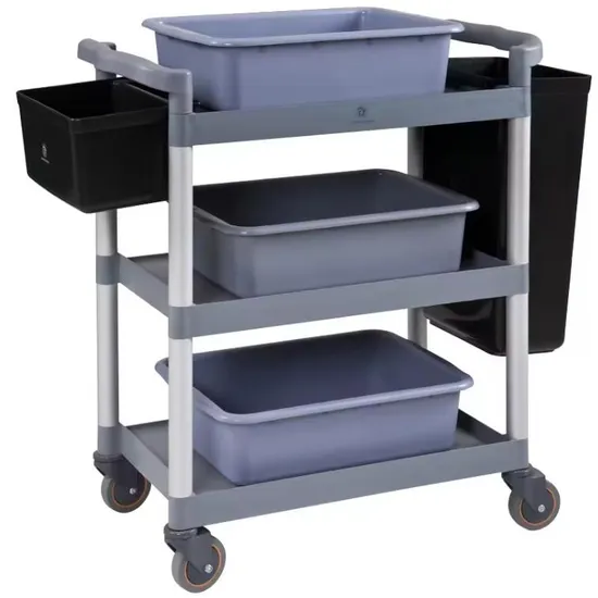Kitchen Trolley Restaurant Serving Trolley Food Grade Plastic Service Cart