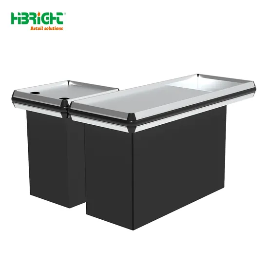 Wooden Color Checkout Table Bill Counter Commercial Convenience Supermarket Checkout Counter