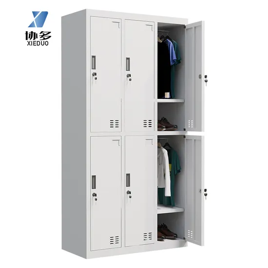 Metal 6-Door Locker for School/Gym/Dormitory/Locker Room Steel Furniture