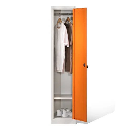 Single Door Style Wardrobe Changing Room Metal Almirah Storage Locker