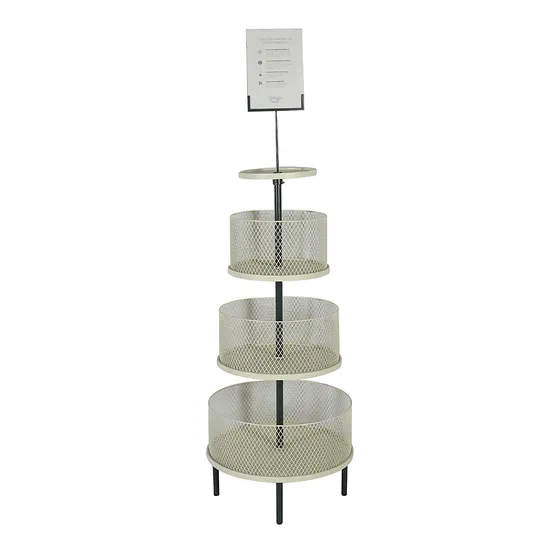 Modular Metal Display Rack for Interchangeable Parts, Adjustable Retail Shelving Unit, Customizable Display Stand for Flexible Store Layouts