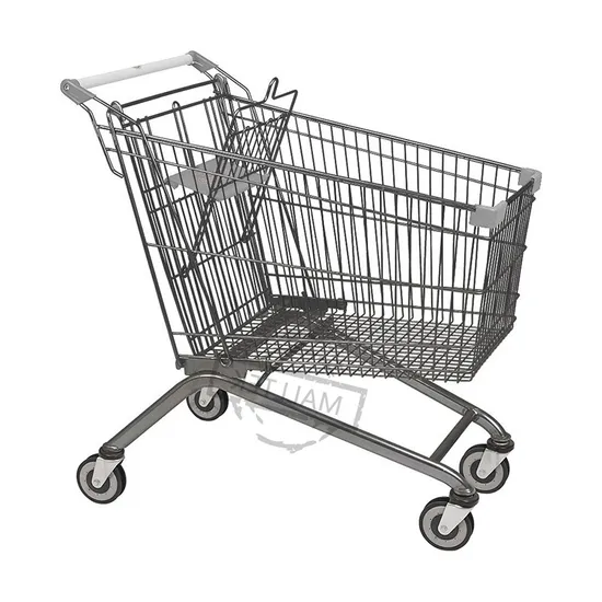 European Style Supermarket 4 Wheels Push Shopping Cart Trolley