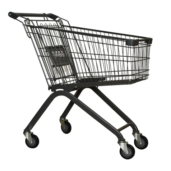 Us Style Metal 4 Wheels Supermarket Shopping Trolley Cart