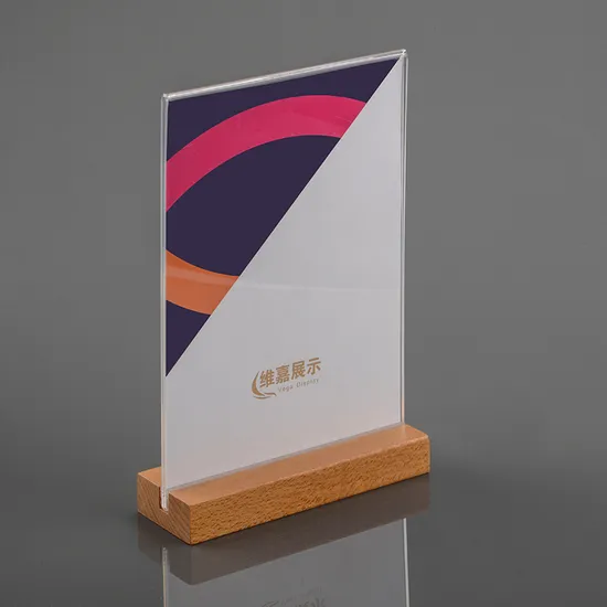 L Shaped Acrylic Menu Holder Stand Clear Menu Holder Stand Slanted Display Stand Custom Acrylic Sign Holder for Advertising