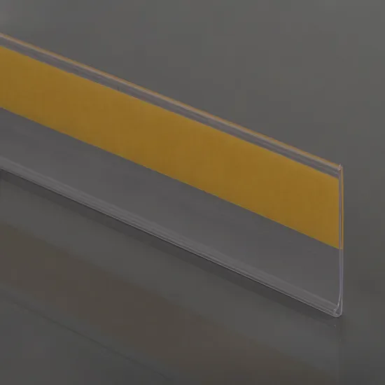 Retail Supermarket Price Display Flat Shelf Adhesive Plastic Data Strip