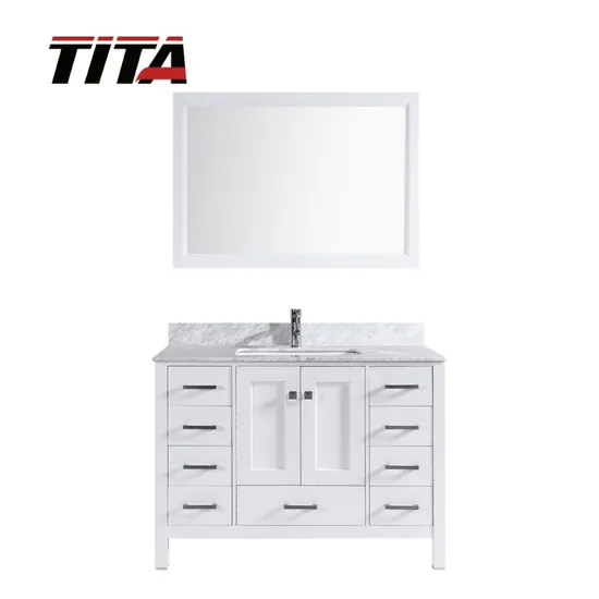 Hot Selling Solid Wood Modern Bathroom Vanity Cabinet T9199-48W