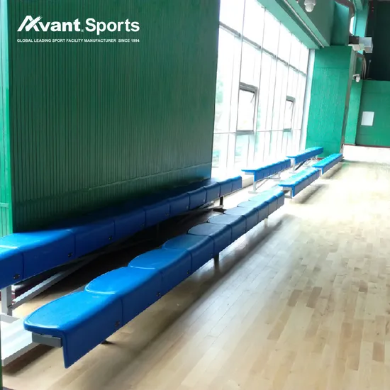 2 Row Bleachers Aluminum Bleachers Tip and Roll Aluminum Bleacher