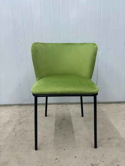 Cheap High Quality Restaurant Chairs Metal Frame Design Modern Luxury Dining Room Furniture Upholstered Restaurant Kitchen Indoor Fabric Dining Room Chairs