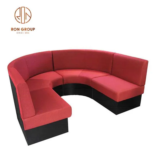 Modern Circular Leather U Shape Sofa Lounge Booth Seating with Cushions