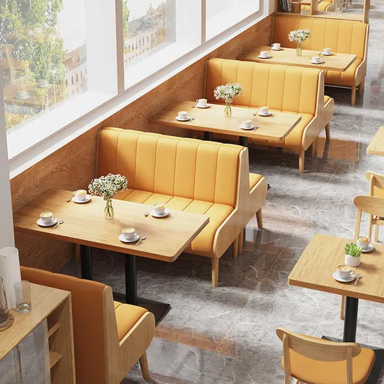 Modern Dining Table and Chair Set for Fast Food Restaurant