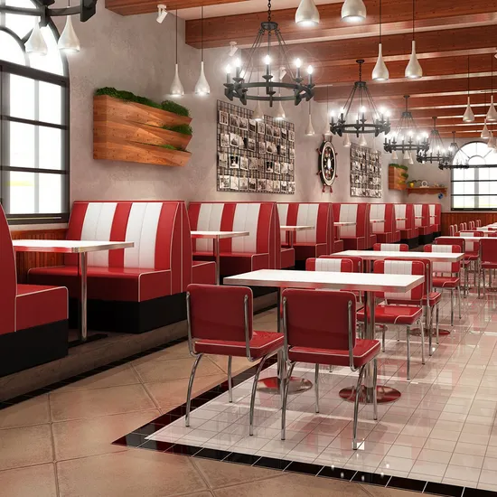 Retro Style Restaurant Leisure Sofa Wholesale Restaurant Booth