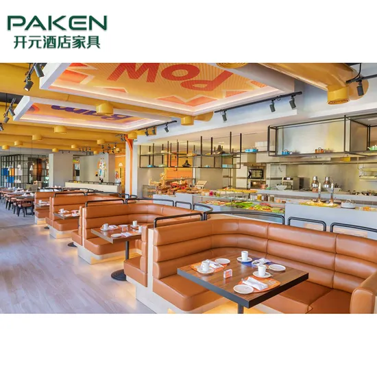 Modern American Commercial Cafe Booth Seating Coffee Shop Sofa Sets Fast Food Restaurant Furniture