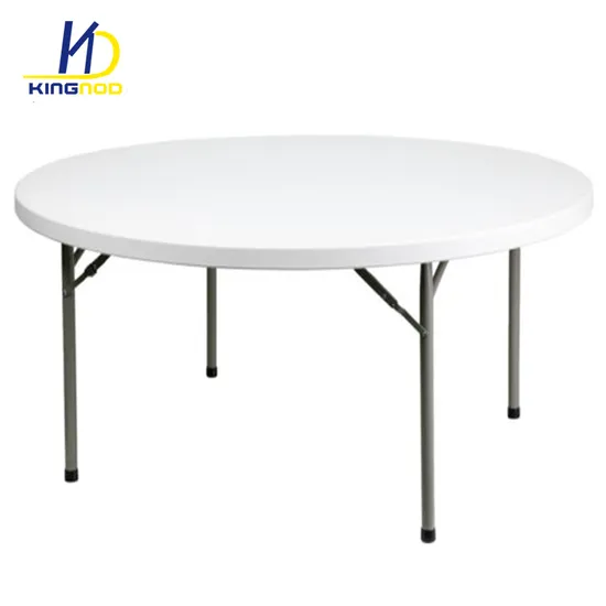 HDPE Big White Plastic Round Wedding Banquet Dining Folding Table