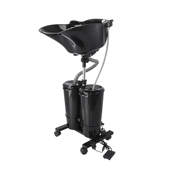 Wholesale Adjustable Height Portable Plastic Shampoo Basin with Electric Pump and 2 Buckets