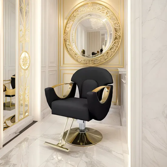 Wholesale Customizable Colors Leather Hair Salon Reclining Chair Hair Salon Hydraulic Hairdressing Barber Chair Equipment