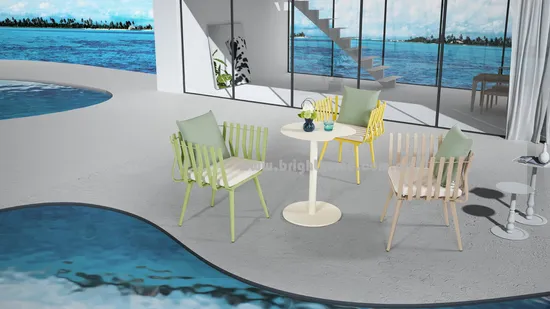 Colourful Aluminium Chair and Table Outdoor Furniture