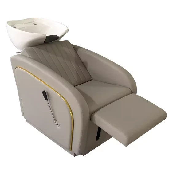 Barber Shop Adjustable Professional Shampoo Chair with Bowl