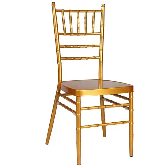 Wholesale Home Living Room Furniture Golden Restaurant Plastic Stackable Wedding Chiavari Chair